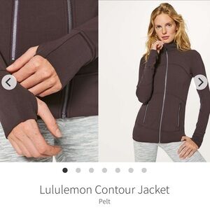 Lululemon Contour Jacket Pelt Purple Maroon 2017 W4ALAS $118 Nulu Sz 12